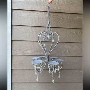 Metal 6 Candle Candelabra Chandelier Round